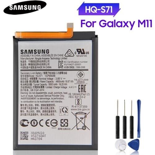 Original Phone Battery HQ-S71 for Samsung Galaxy M11 5000mAh Authentic Replacement Battery