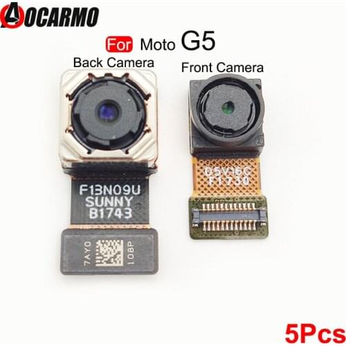 Front & Rear Back Camera 5PCS/Lot For Motorola Moto G5 Main Small Camera Flex Cable Replacement Part
