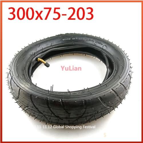 Pneumatic tire 300X75-203 tyre inner tube fit for Childrens tricycle baby trolley accessories