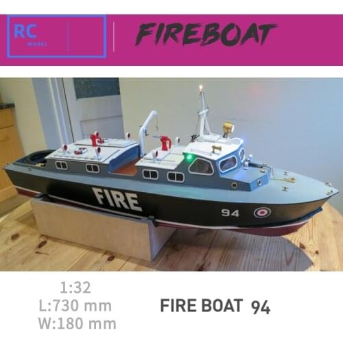 FIRE BOAT 94 1/32 730mm ABS RC Model ship kit