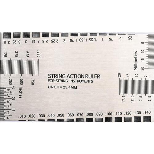 Durable Steel Ruler String Distance Ruler Silver Guide Chord Electric Guitar Musical Instruments Measuring Tool Dividing Rule