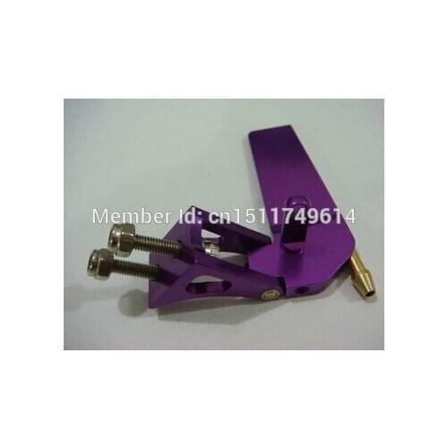 RC Model 55mm CNC Aluminum Cooling Boat Rudder - PURPLE