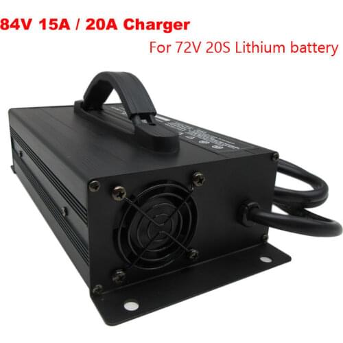 1200W 72V 12A Lithium Charger 84V 15A 20A Fast Charger For 72V 20S li-ion Ebike Motorcycle Golf Cart Forklift Battery Pack