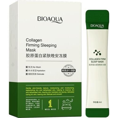 20 Pcs Collagen Firming No Washing Jelly Sleeping Mask Refreshing Oil Control Improving Rough Hydrate Mild Repair Skin Care