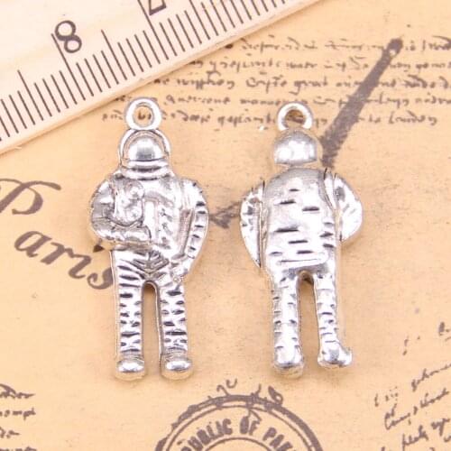 6pcs Charms universe astronaut 31x13x6mm Antique Pendants,Vintage Tibetan Silver Jewelry,DIY for bracelet necklace