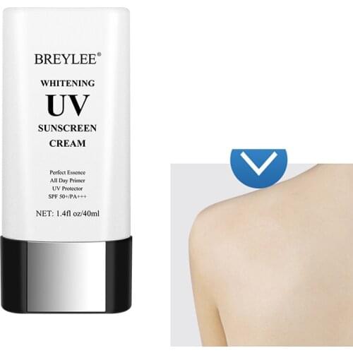 40ml Whitening UV Sunscreen Cream SPF50 PA+++ Sunblock Moisturizing Anti Aging Reduce Melanin Oil Control brighten Skin Care