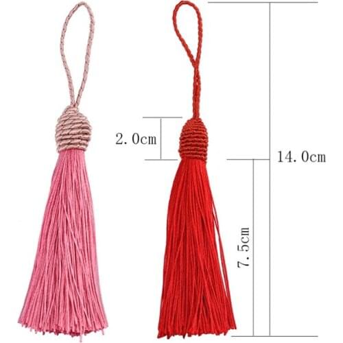 500pcs/Pack Polyester Silk Tassels Fringe 15cm Long Cotton Tassels Trim For Wedding Decoration DIY Sewing Curtains Accessories