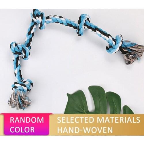 90*3cm Dog Pet Puppy Chew Cotton Rope Ball Braided Knot Toy Durable Braided Bone Rope Toys Chew Teething Cleaning Palying Ball
