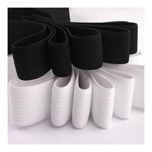 White And Black Sewing Accessories For Sewing Elastic Ribbon Elastic Band 5 Yards 3/6 mm Rubber Band Tape Cord Polyester Spandex