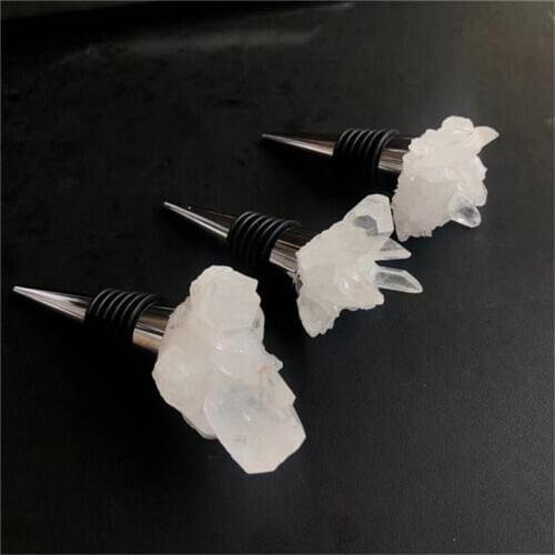 Crystal Cluster Wine Stopper Natural Stones Quartz Minerals Gemstones Healing Home Decorations