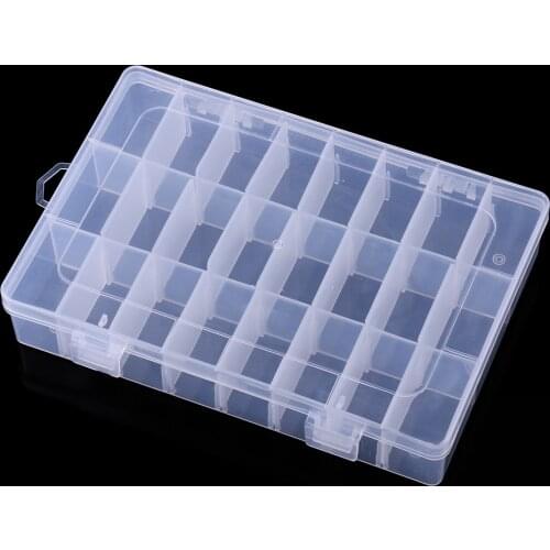Transparent 24 Compartments Fishing Box High Strength Visible Plastic Box Fishing Tackle Box