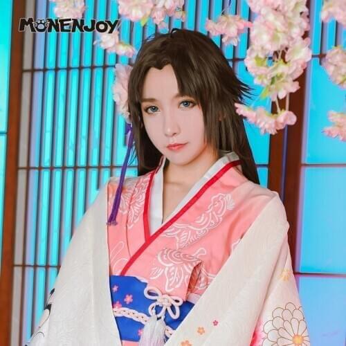 Monenjoy Fate Grand Order Ryougi Shiki Cosplay Wig Kara no Kyoukai Saber Brown FGO Cos Hair