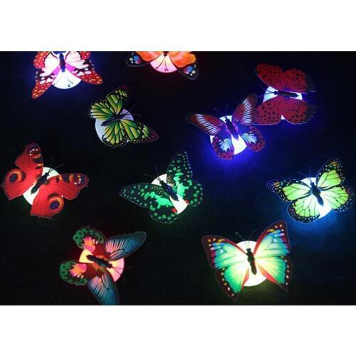 7 Color Changing Butterfly Night LED Lighting Lights Lamp Christmas Party Lights Home Room Decor Halloweenb wedding Decoration