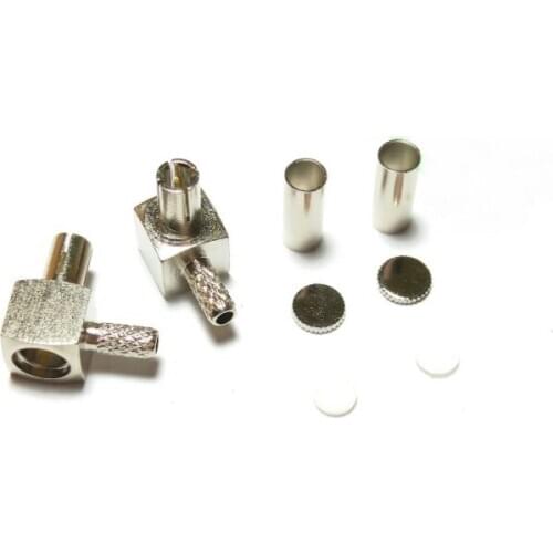 300PCS NEW high quality TS9 Male Plug Right Angle Crimp RG174 RG316 LMR100 RF Connectors