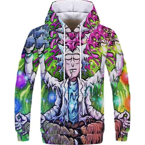 Autumn and winter fashion new mens hoodie anime cartoon character 3D printing plus cold warm casual hoodie top
