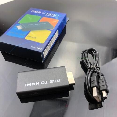 Male to Female PS2 Display to HDMI Converter Audio Video Convert 3.5mm HDMI Adapter for PS2 1W 3W 5W Model