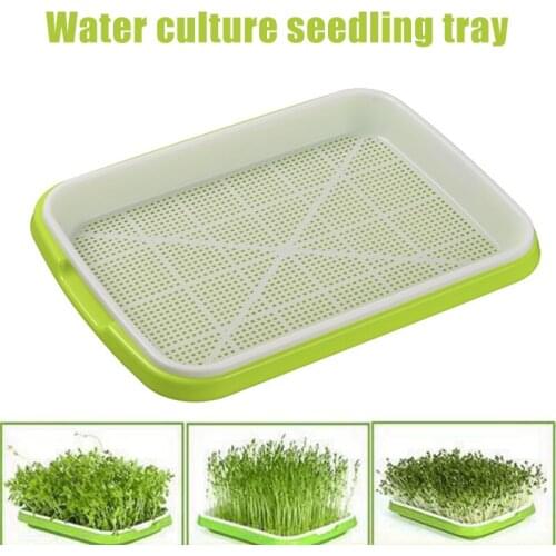 Plastic Seedling Tray Double-layer Bean Sprouts Grow Tray Hydroponic Flower Basket Home Garden Nursery Pots D1