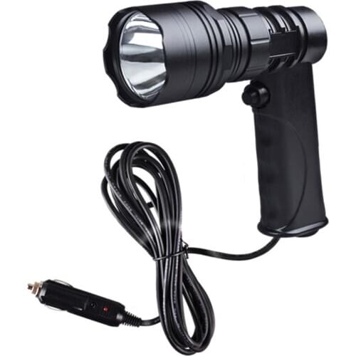 High power 30W searchlight Portable LED flashlight external 12V battery Car for boat, hunting, fishing