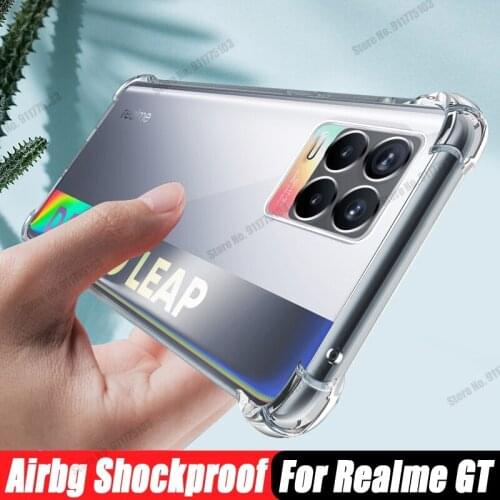 Airbag Shockproof Clear Phone Case For Oppo Realme 8 Pro Camera Lens Protection Back Cover For Oppo Realme 8 4G Case Shell Capa