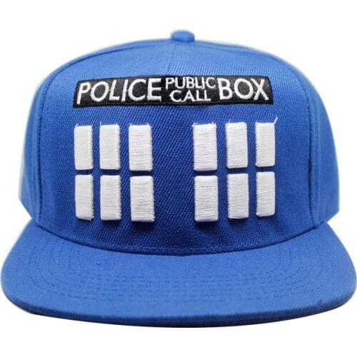 Police Box Public Call Chopper Skull Embroidery Designer Cap Mushroom Anime Hat Summer