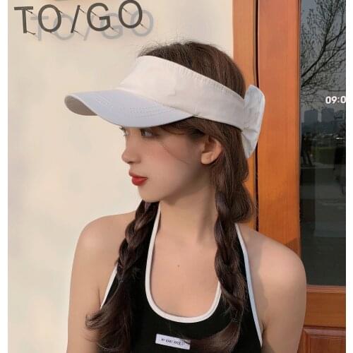 Summer Sun Hats Women Fashion Girl Golf Hat Ribbon Bow Beach Hat Casual Empty Top Panama Grid Hat Bone Feminino Harajuku Gorras