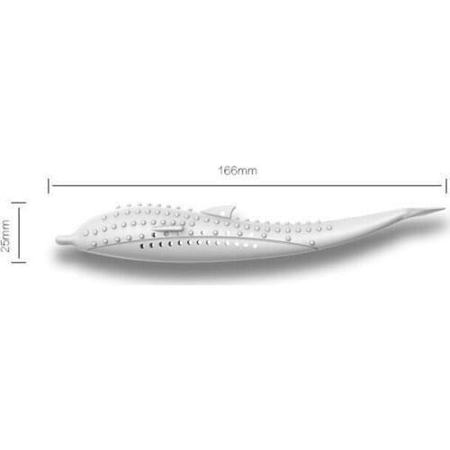 Silicone Fish Shape Cat Toothbrush Teething Toy with Catnip Pet Toys A1