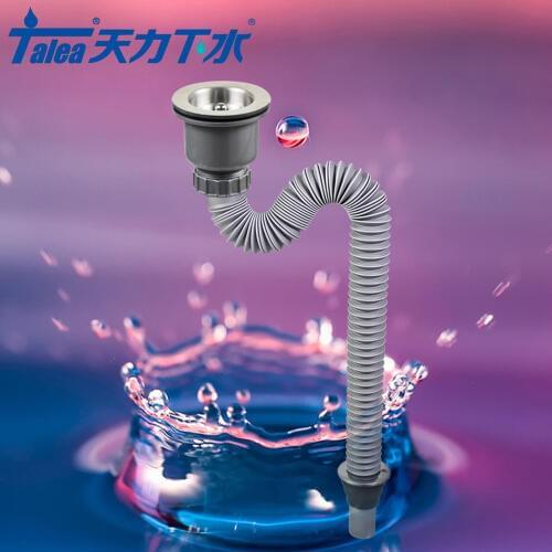 Talea Basin Strainer with Drain hose Basin Drain Kit Laundry Sewer Pipe Washbowl Water Sink Basin downcomer Kitchen Fixtures