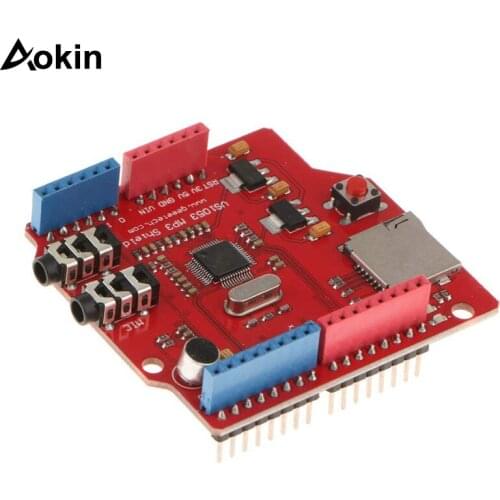 VS1053 VS1053B Stereo Audio MP3 Shield Record Decode Development Board Module With TF Card Slot For Arduino UNO R3