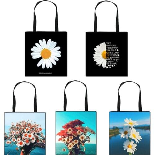 Chrysanthemum butterfly Printed Flower Girls Crossbody Bag Women Shopping Bags Large Capacity Handbags Fashion Shoulder Bags