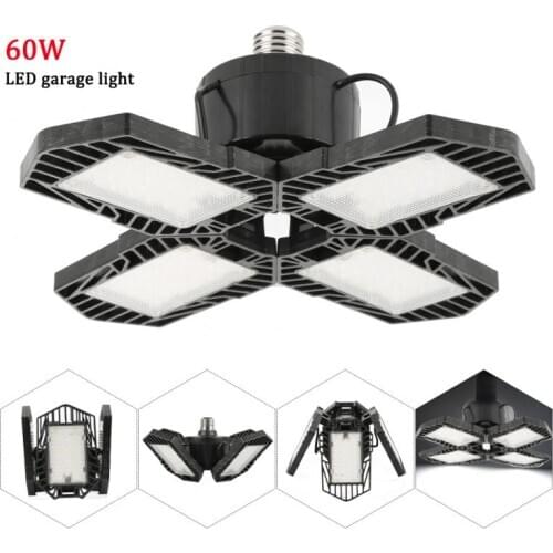 E27 Super Bright 60W Industrial Lighting LED Garage Light WR4Y Deformable Ceiling Light In Indoor Garage Workshop