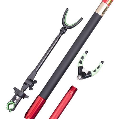 3m 4m 3/4 Sections Adjustable Telescopic Fishing Holder Aluminium Fish Pole Rack V Holder Bracket Support Stand Articoli Pesca