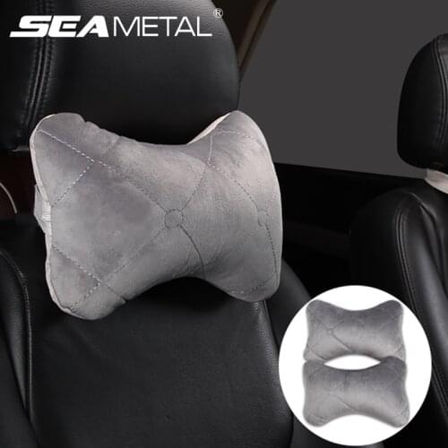 Universal Car Headrest Pillow Set Four Seasons Head Neck Cushion Neckrest Head Protector Auto Accessories Memory Cotton for Cars