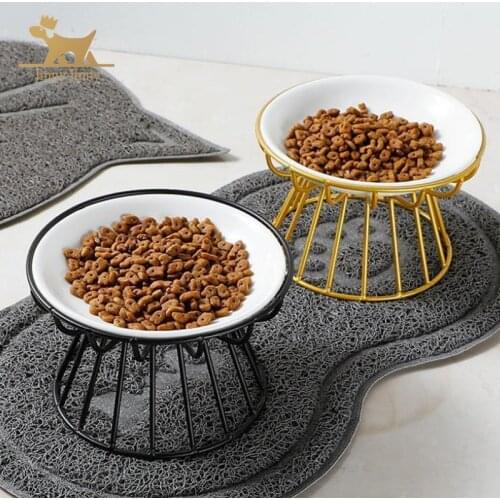 Stainless Steel Heightened Cat Bowl, Heightened Pet Bowl, Anti-Vomiting Bowl, Non-Slip Cat Tray, Protect Pet Spine