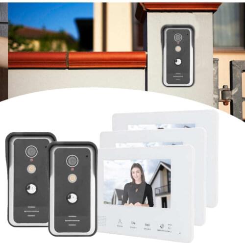 Video Doorphone Intercom Doorbell Night Vision 7in Color TFT LCD 2 Wired 100-240V wireless light switches