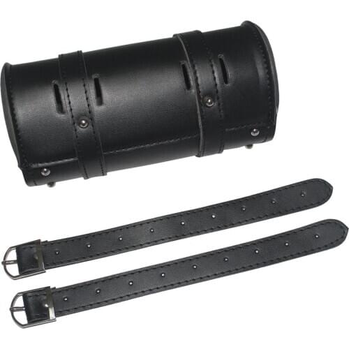 Vintage Black Motorcycle Saddle Bags PU Leather otorbike Side Tool Tail Bag Luggage for Harley Universal Motorcycle Saddle Bags