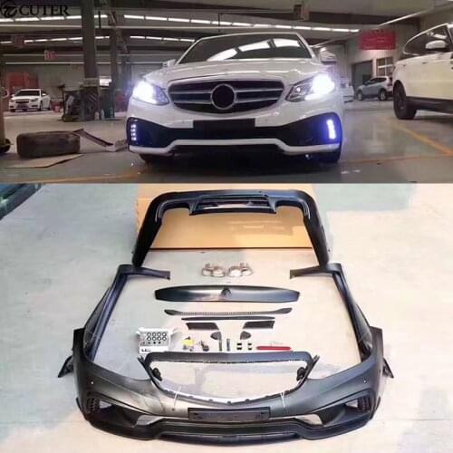 W212 WD style Car body kit PP Unpainted front bumper rear bumper side skirts for Mercedes Benz W212 E300 14-16