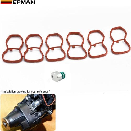 EPMAN Intake Swirl Flap Delete Blank Plug With Manifold Gaskets For BMW E70 F01 F07 F10 F25 N57 E90 E91 E92 Engine TKYD96K