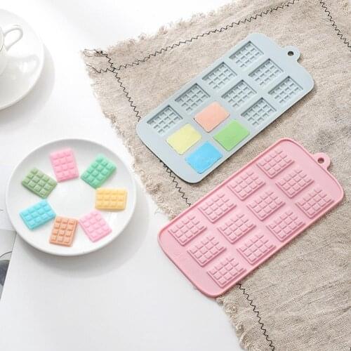 2Pcs 12-Grid Silicone Cake Mold DIY Non-Stick Waffle Chocolate Baking Decor Tool Baking Tool Kitchen Bakeware