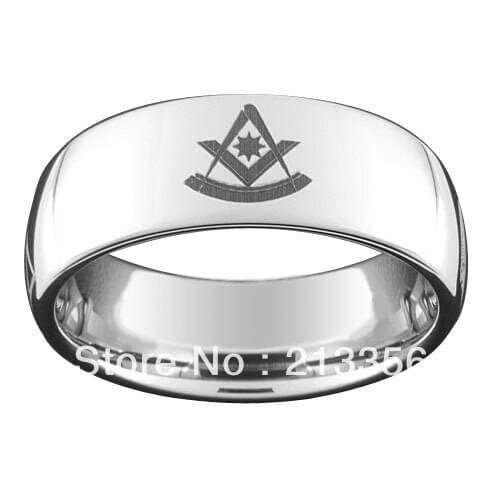 20PCS/LOT FREE SHIPPING!USA WHOLESALES CHEAP PRICE 8MM WOMEN&MENS SILVER PAST MASTER MASONIC TUNGSTEN FREEMASON WEDDING RINGS