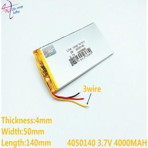 3 line Big sale 3850140 4050140 lithium polymer battery 3.7V 4000MAH battery for tablet PC Liter energy