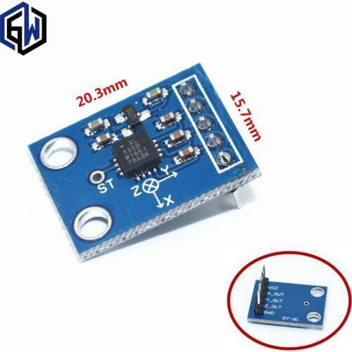 GY-61 ADXL335 Acelerometro 3-Axis Analog Output Accelerometer Module Angular Transducer 3V-5V