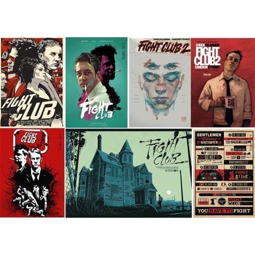 FIGHT CLUB Poster Clear Image Wall Stickers Home Decoration Good Quality Prints White Coated Paper home art Brand MO118