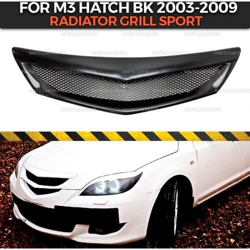 Radiator grill case for Mazda 3 HB BK 2003-2009 ABS plastic body kit aerodynamic decoration car styling tuning