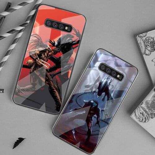Alien Vs Predator Phone Case Tempered Glass For Samsung S20 Plus S7 S8 S9 S10 Plus Note 8 9 10 Plus