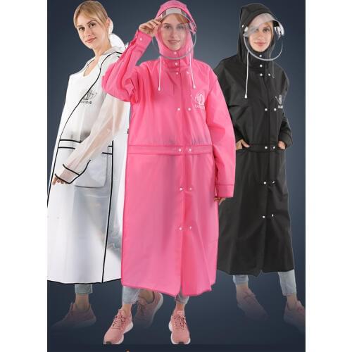 Long Raincoat Men Women Rain Wear Rain Coat Travel Backpacks Camp Chubasqueros Impermeables Big Visor
