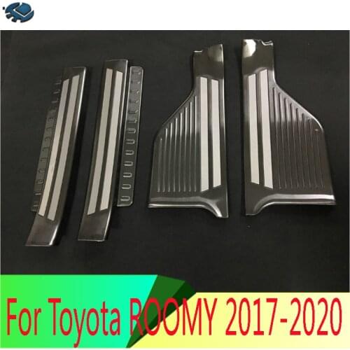 For Toyota ROOMY 2016-2020 Stainless Steel Door Sill Panel Scuff Plate Kick Step Trim Cover Protector
