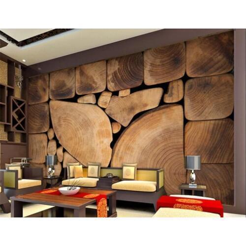 Wallpapers Youman Custom Wall Murals Woods Grain Growth Rings European Retro Painting Wallpaper Tree Cross Section beauty wall