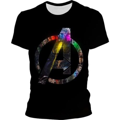 New Marvel The Avengers Logo 3D T Shirt Men Women Summer Short Sleeve Fashion Cool Printed Brand T-shirt Cool Tops Tee Clothing