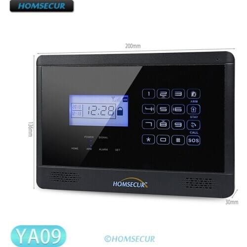 HOMSECUR DIY Alarm Panel/PIR Motion Sensor/Door Sensor/Remote Control Wireless Detector etc. for 433MHz YA09 GSM Alarm System