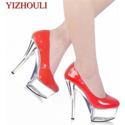 Club banquet 15 cm big star high heel, pole dancing shoes, single shoes crystal platform, custom made all kinds of colors